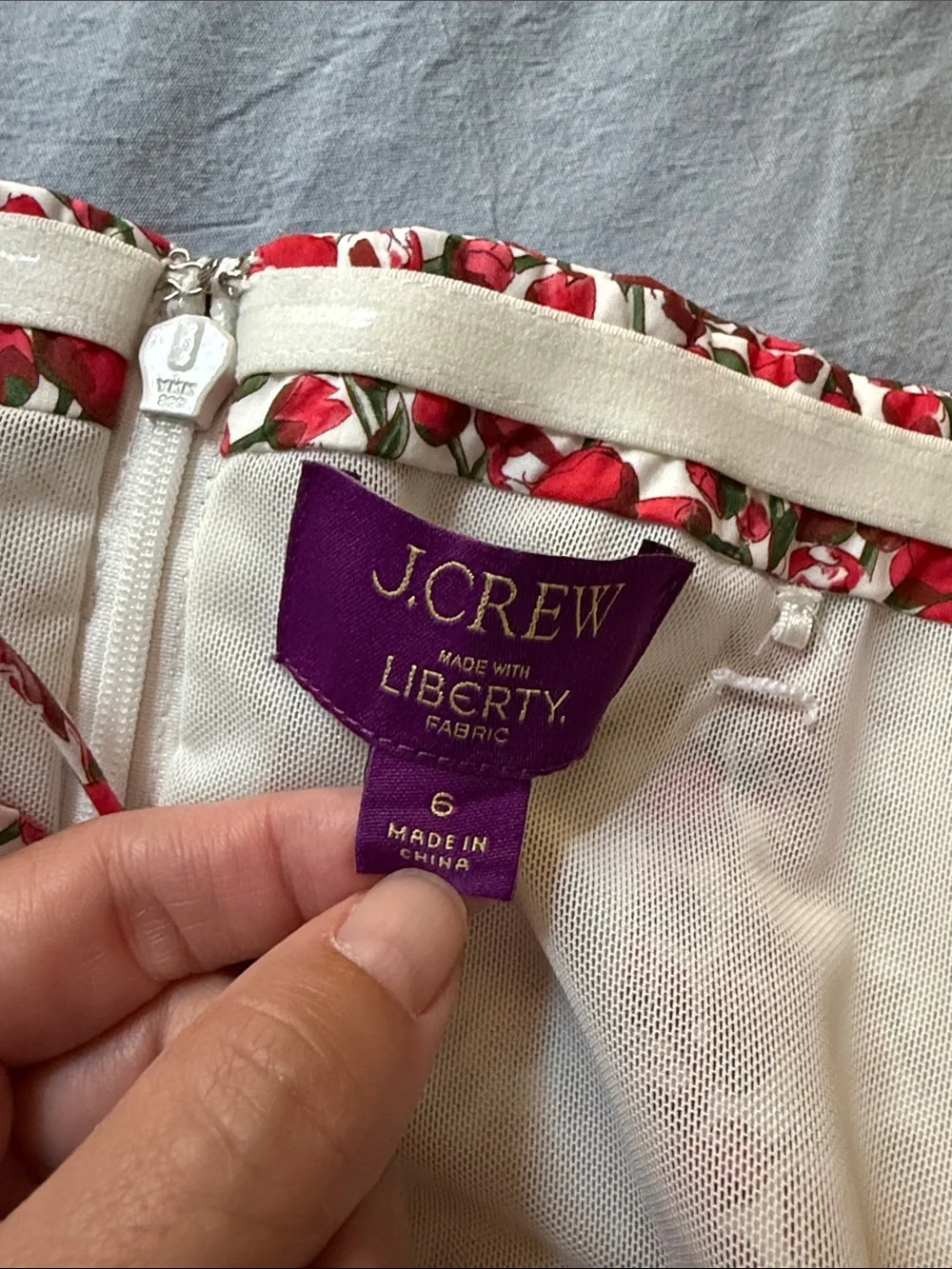 J Crew Cherry-Print Tie-Strap Peplum Top